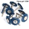 10pc 1Inch Radial Bristle Disc Kit Abrasive Brush 1/8" 3mm Shank two layer Detail Polishing Wheel for Rotary Tool Accessories