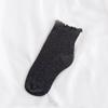 Fashion Retro Shining Surface Daily Women's Socks Sweet Girl Rib Knit Summer Autumn Female Simple Sock
