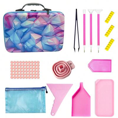Kit Pittura Diamante Impermeabile, Set di Strumenti Accessori per Arte Diamante 5D, Adatto per Appassionati di Pittura Diamante Fai da Te e Piccole Scatole Portaoggetti