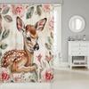 Cartoon Dogs Shower Curtain Set,Polka Dots Printed Shower Curtain Set,Girls Boys Adult Cute Pet Animals Waterproof Fabrics Pug