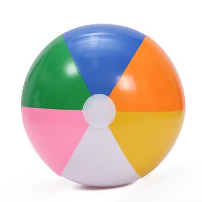 Colorful Inflatable 6-Piece Beach Ball Set for Kids – Includes Water Polo Ball and Racket.