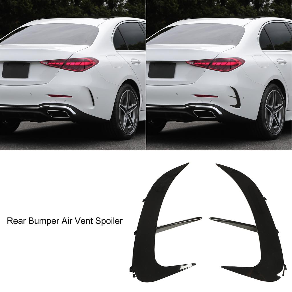 Rear Bumper Vent Cover Spoiler ABS Replacement for ‑ C‑Class W206 ‑Line 2021 and Up