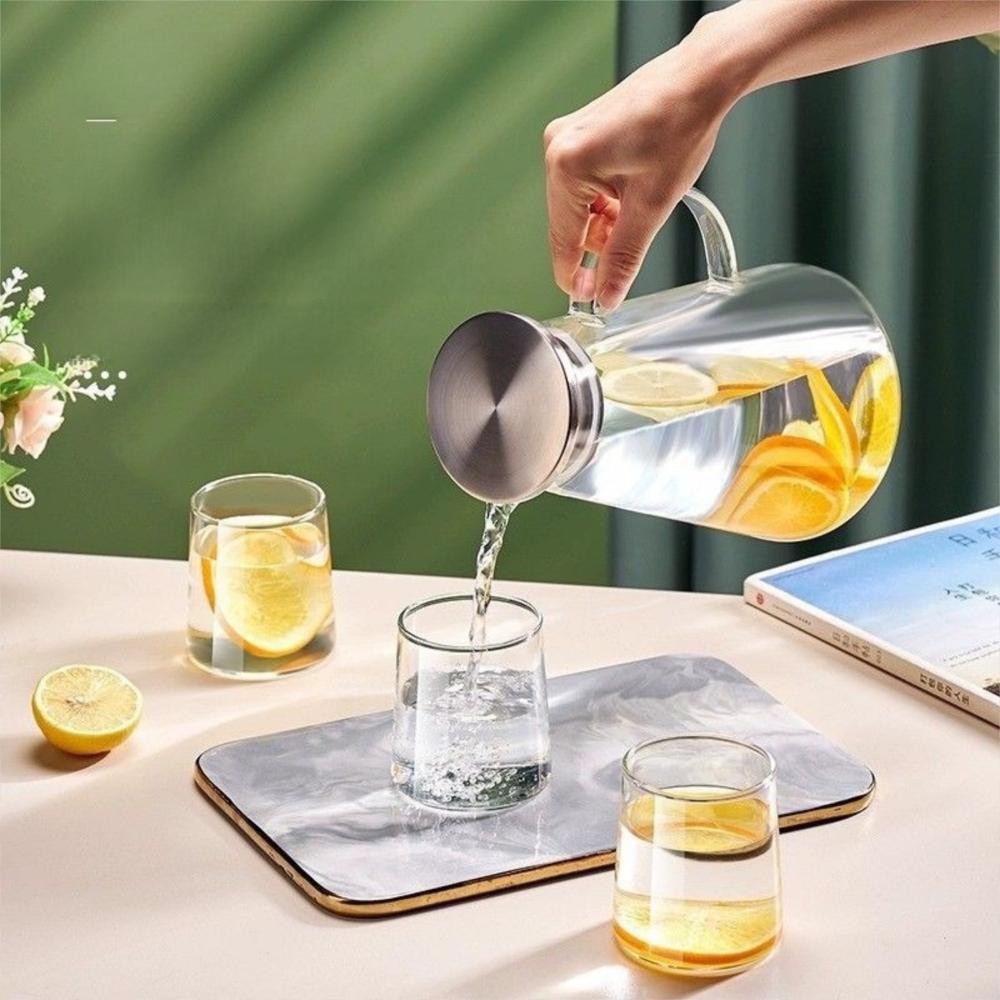 Glass Water Jug 2L Water Pot New Cold Water Kettle  Office Household Jug