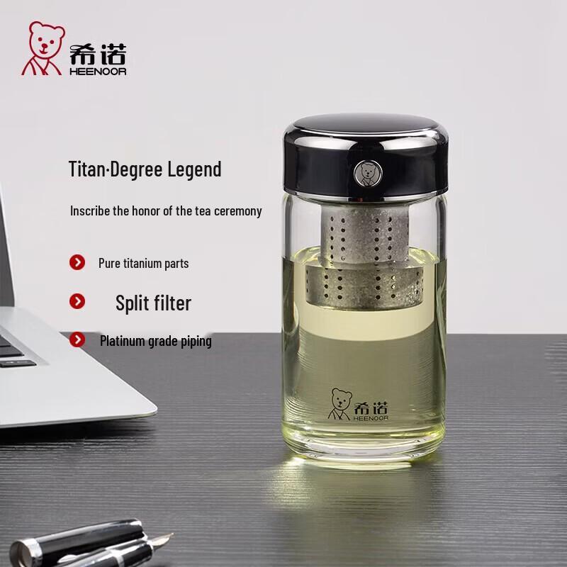 Heenoor Single Layer Glass Tea Infuser Water Bottle XN-701L