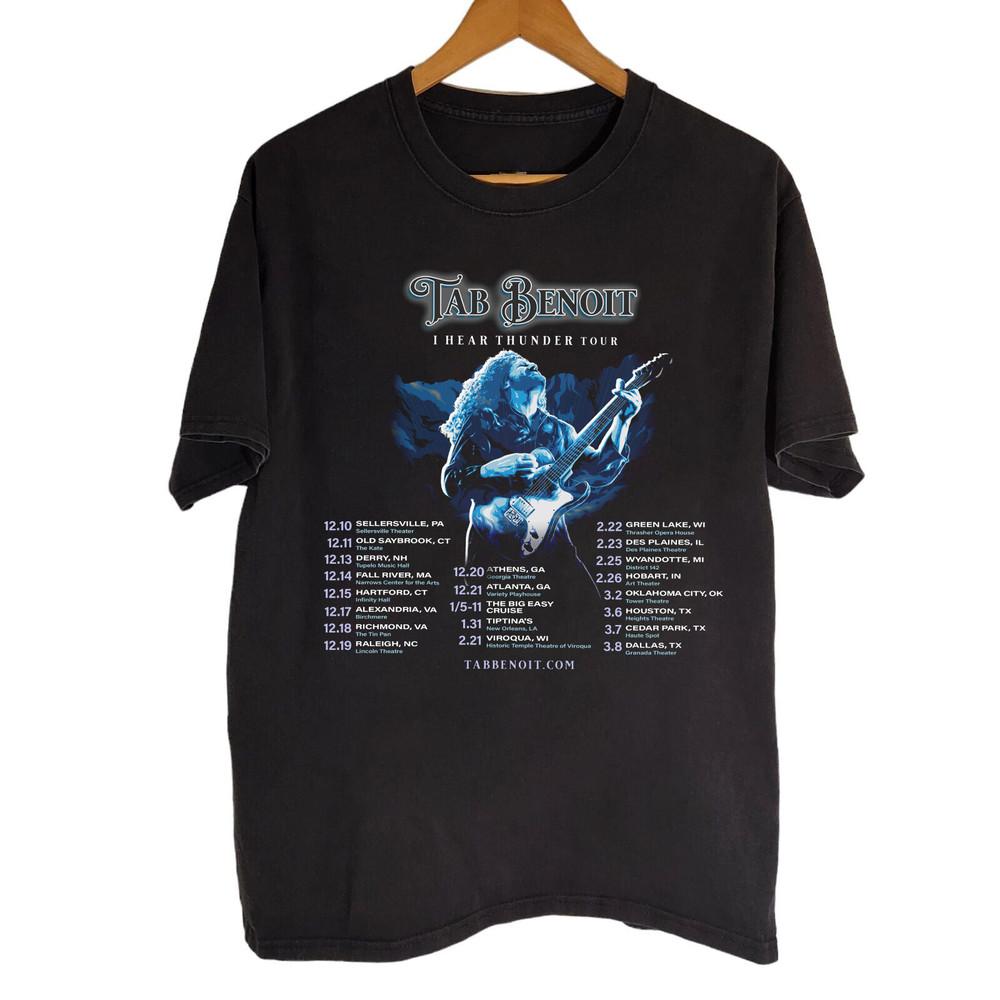 Tab Benoit s “I Hear Thunder Tour” 2024-2025 A Celebration of Blues Shirt HT50 Unisex T-Shirt XXXL