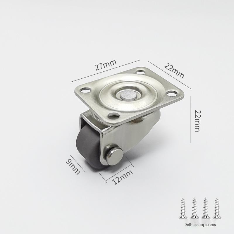 Silent Mini Caster Wheel for Furniture and Drawers - Load-bearing, Directional Roller Wheel
