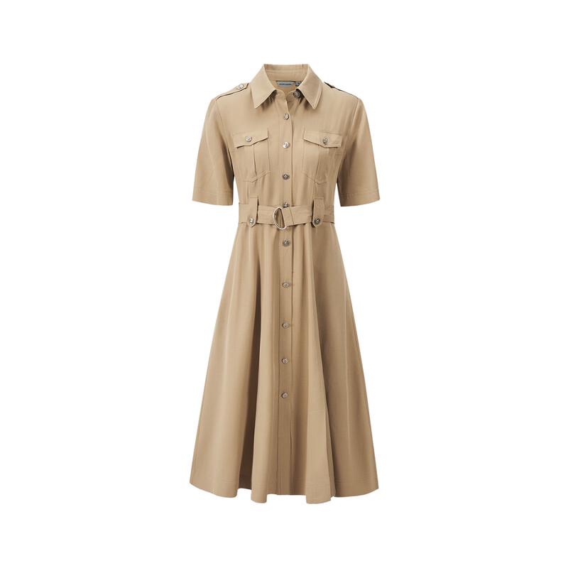 

GIOVANNI VALENTINO Women s Spring/Summer Commuter Belted Shirt Dress L