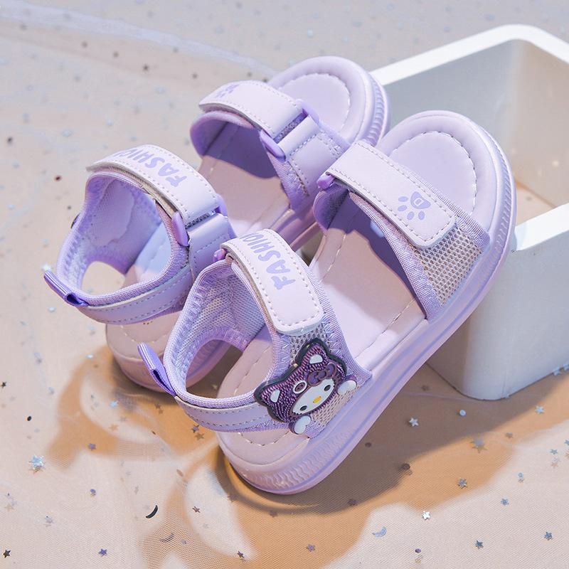 2026 Spring/Summer Girls' Non-slip Velcro Princess Sandals