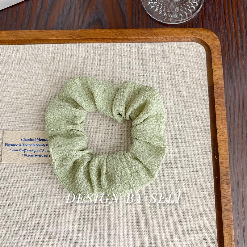 Korean Style Floral Wide Hair Tie for Daily Wear