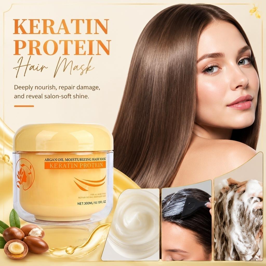 SIIMUNANA Vlasy pro suché poškozené vlasy - Hloubkově vyživující protein, Nevyžaduje páru, Kontrola krepatosti a vyhlazení