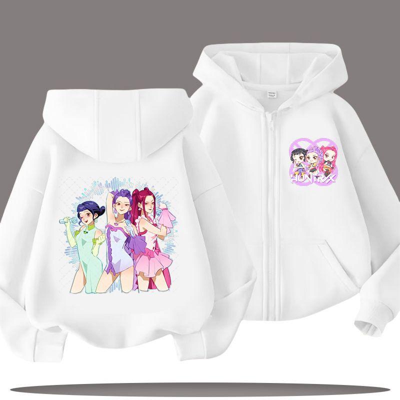 

KPop Demon Hunters Zipper Hoodies for Boys and Girls, Children s Fashion Sweatshirts 130cm