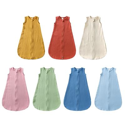 Newborn Sleeping Bag Soft Gauze Sleeping Bag Vest Shaped Anti Kick Baby Sleeping Bag
