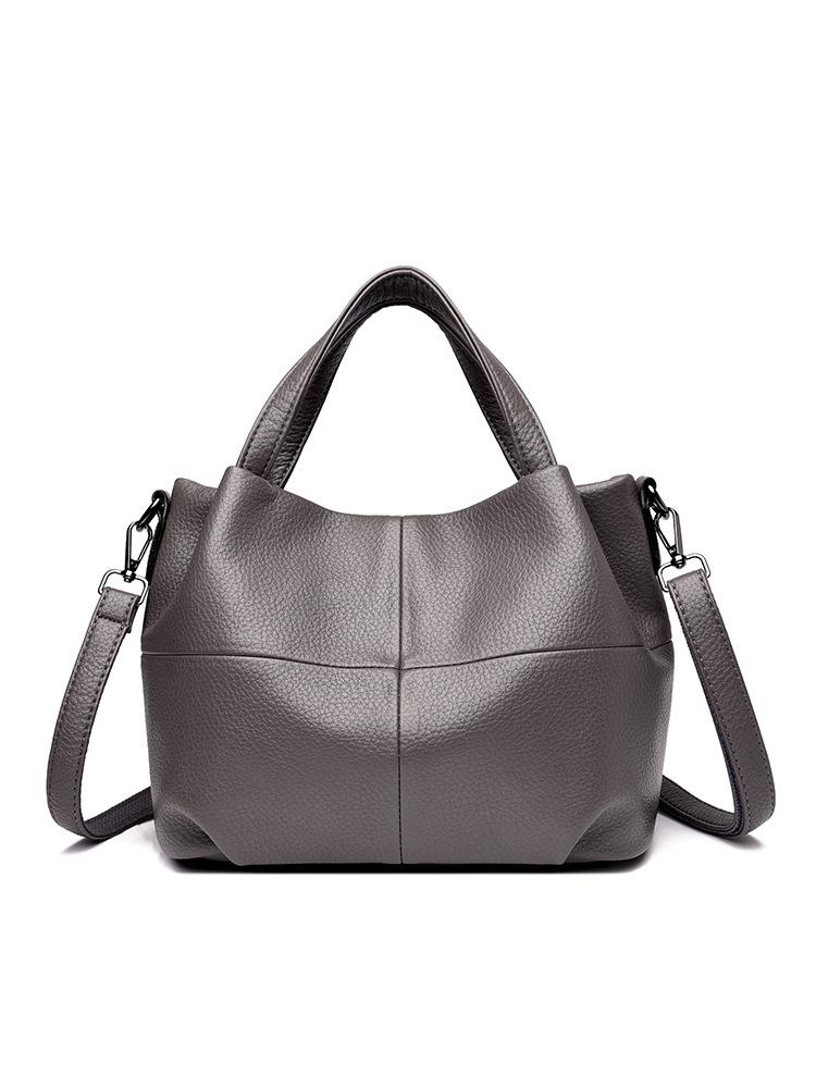 Vegetable basket bag, simple underarm bag, new messenger bag, soft leather large-capacity portable shoulder bag for women