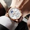 Herrenuhr Business Herrenuhren Marke Luxus Leder Wasserdicht Sport Quarz Chronograph Militäruhr Herren Uhr
