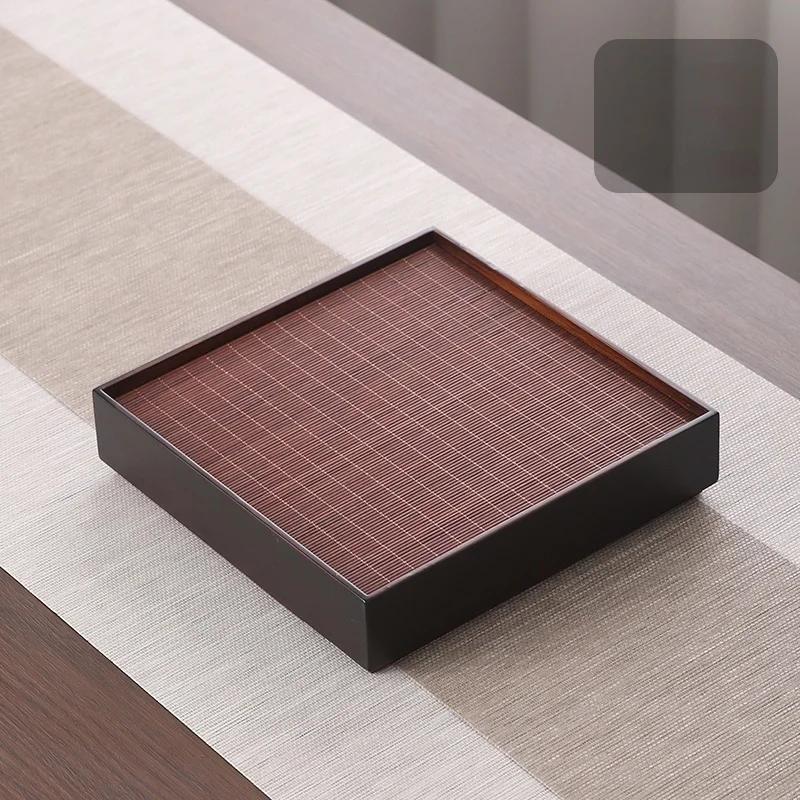 Chinese Bamboo Tea Tray Water Storage Kung Fu Tea Set Simple Rectangular Serving Trays Tea Storage Store Up Water Tray