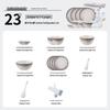 Gradient Gray Ceramic Dinnerware Set