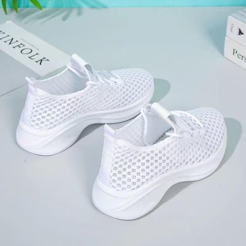 Summer mesh mesh shoes ultra-light sports shoes hollow thick-soled breathable explosion running shoes soft-soled breathable