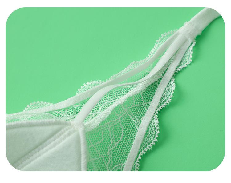 Triangle Cup Lace Wireless Bra - 100% Mulberry Silk, Sexy & Lightweight for Summer