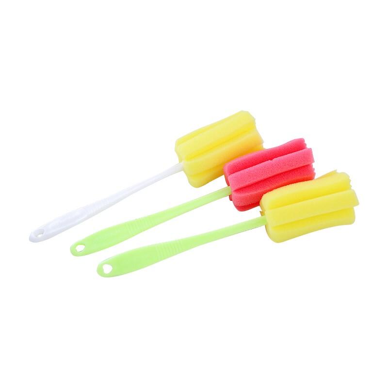 Long-Handle Sponge Cup  Bottle Cleaning Brush