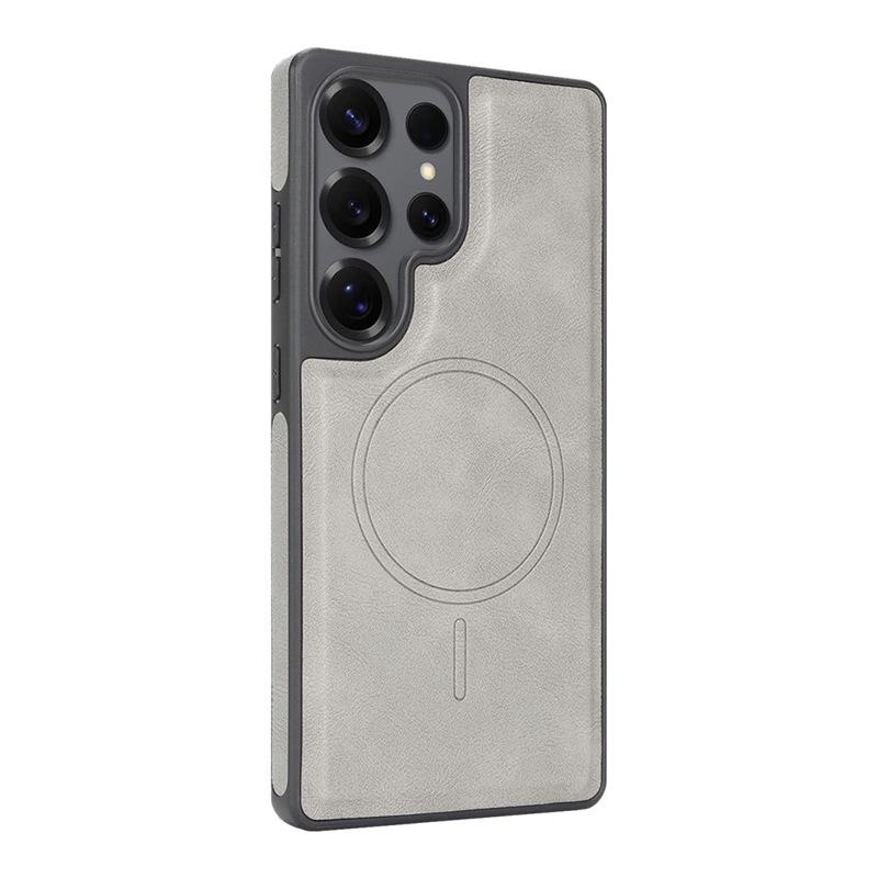 Samsung S25 Wireless Magnetic Leather Case with Card Slots for S24/S23 - High-End Protective Wallet