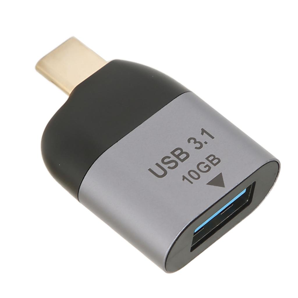 USB 3.1 to Type C Adapter 10Gbps Transmission Aluminium Alloy USB 3.1 Female to Male Adapter for Laptop Printer