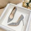 Xian Chunyi New Temperament Pointed Sequins High Heels Banquet Bridal Banquet