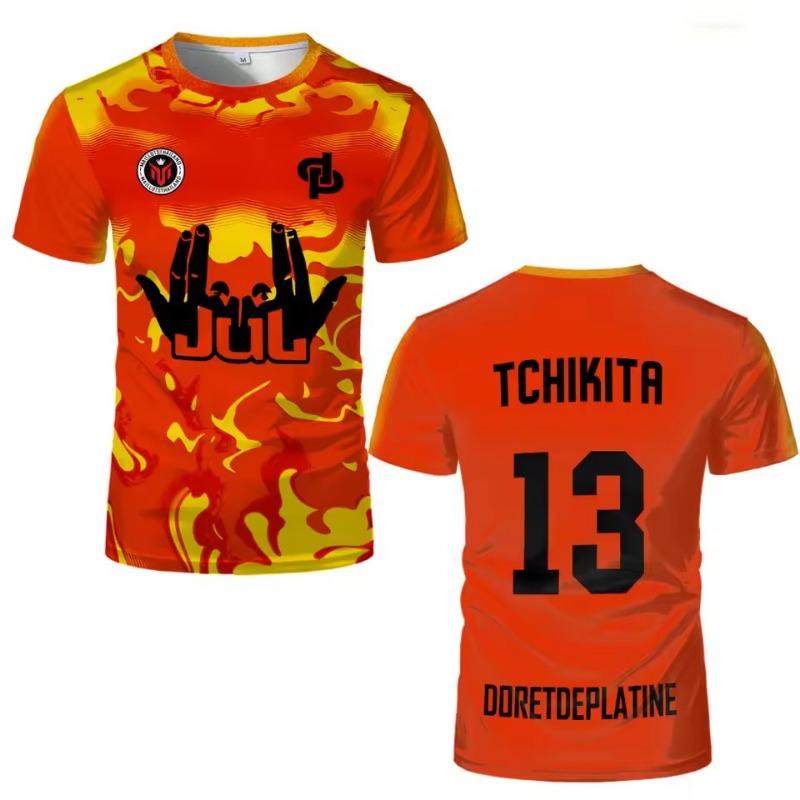 Summer 3D Print T-shirts Jersey Youth Breathable Quick Dry Training Football T-shirt Men Fashion Sports Tees