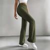Women Solid Color Casual Pants Casual Form-fitting Flared Pants