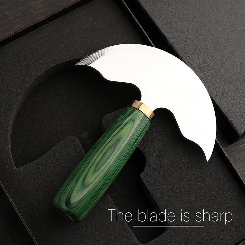 MIUSIE Professional Cutting Knife Half Round Blade Craft Knife DIY Handcraft Wood Handle Cutting Skiving Cutter Tool