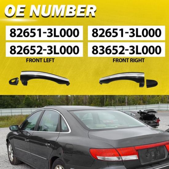 Exterior Outer 2X Door Ouside For Handle Hyundai Azera Front 2006-2011 LH&RH