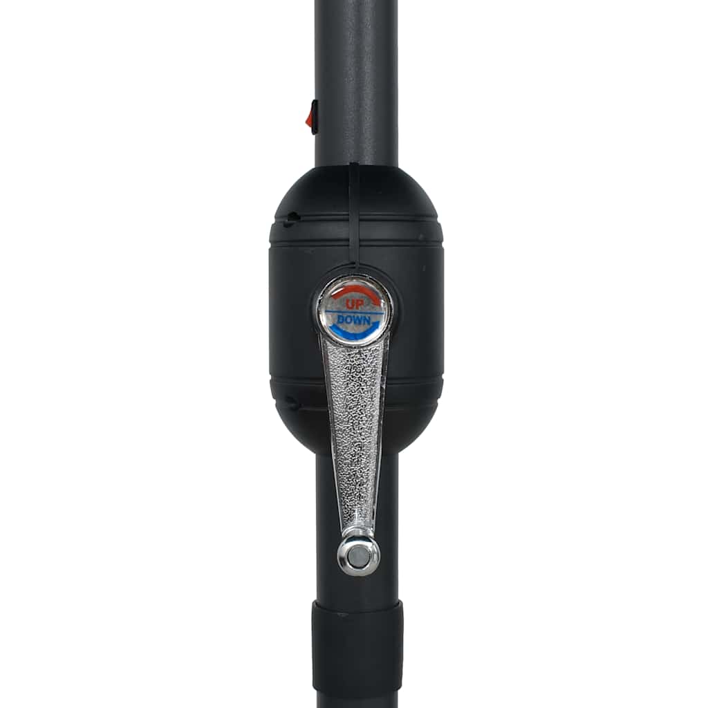 vidaXL Sonnenschirm mit LED-Beleuchtung und Alu-Mast 270 cm Anthrazit