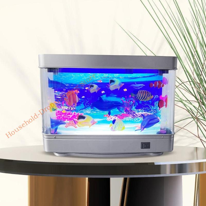 USB Night Lamp LED Fish Lamp Realistic Fishtank Designs Eye Catching Decoration For Bedroom Living Room Study Decors