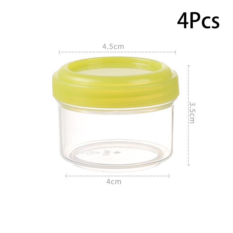 4Pcs Lunch Bento Sauce Container Cute Design Portable Plastic Condiment Dispenser Squeeze Mini Salad Ketchup Bottle