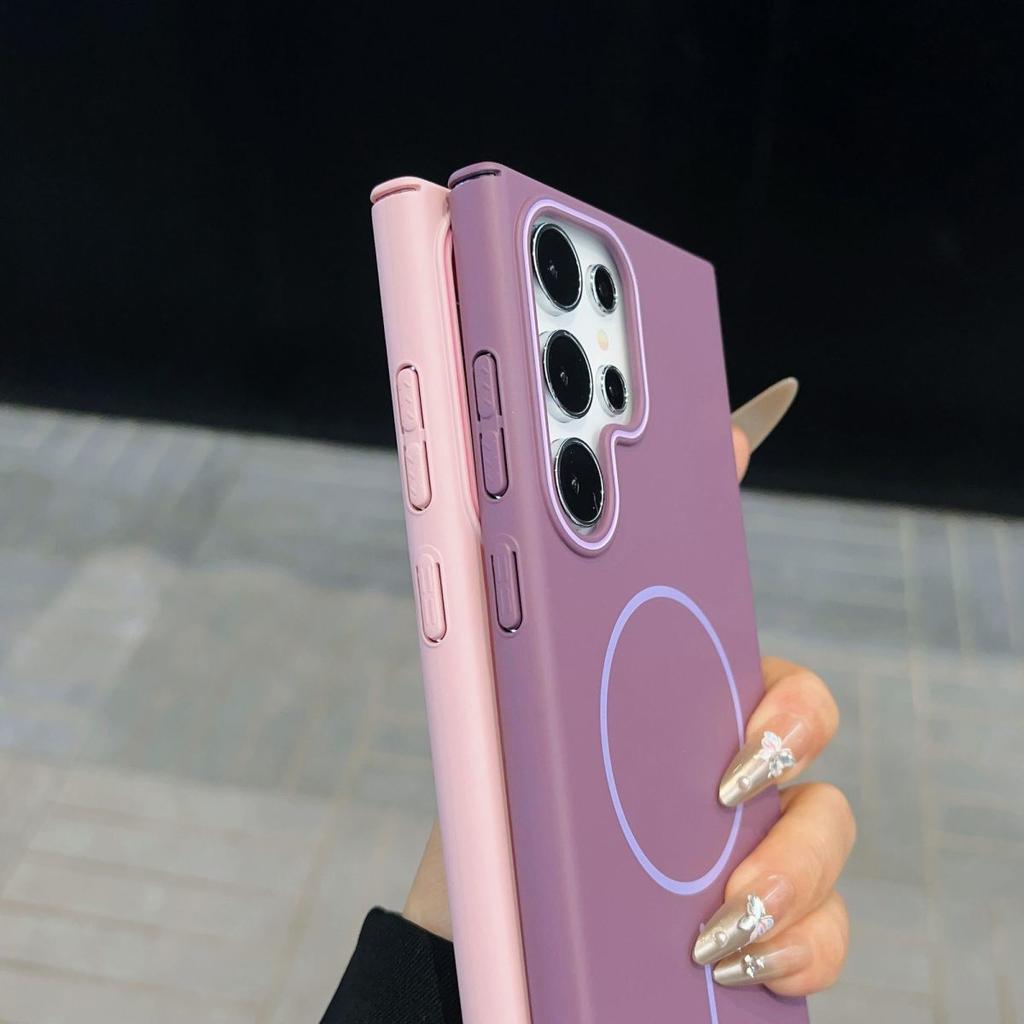 For Samsung Galaxy S26 Ultra Case Hard PC Magnetic Wireless charging Protect Back Cover For samsung S26 S25 S24 S23 S22 Plus FE