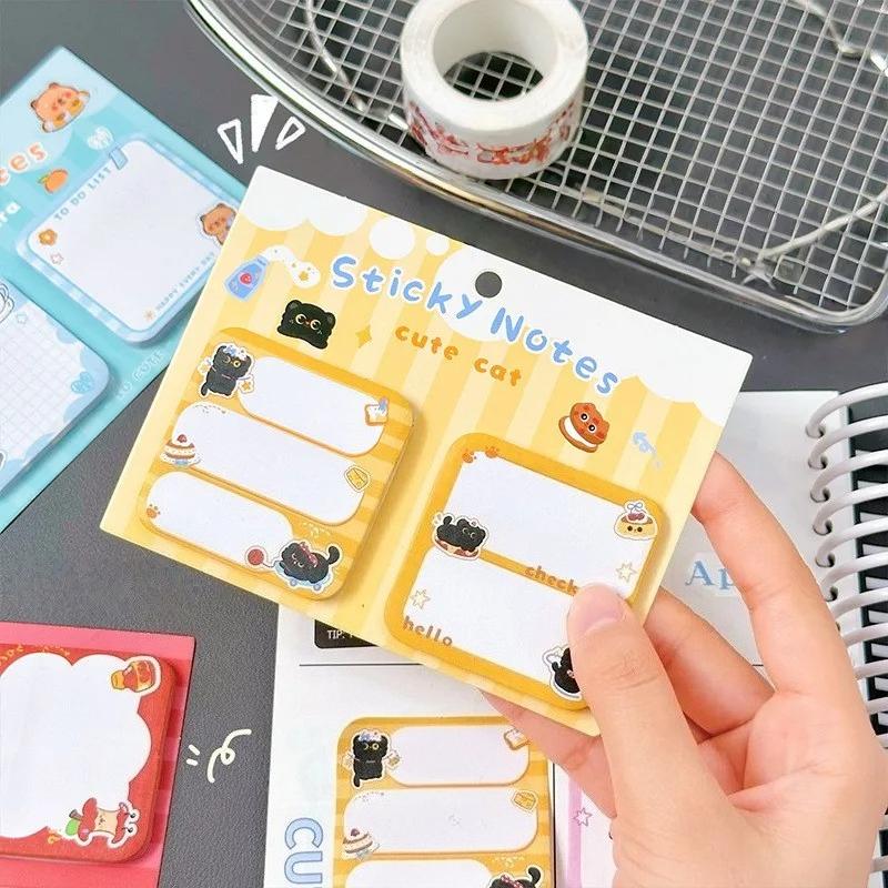 60 Sheets Cute Sticky Note Decorate Post Memo Pad Cartoon Stickers School Office Student Stationery Message Notes Sticker
