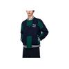 FILA Fleece Letter Embroidery Color Block Loose Long Sleeve Baseball Jacket Men jackets Secret-Mirror-Blue F11M319701F