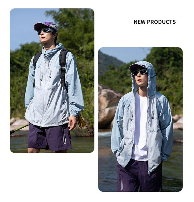 Men's UPF100+ Ice Silk Sun Protection Jacket - Cooling & Anti-UV Summer Wear.