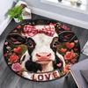 Calf Round Area Rug,Carpet Rug for Living Room Bedroom Sofa Playroom Decor,Non-slip Floor Mat