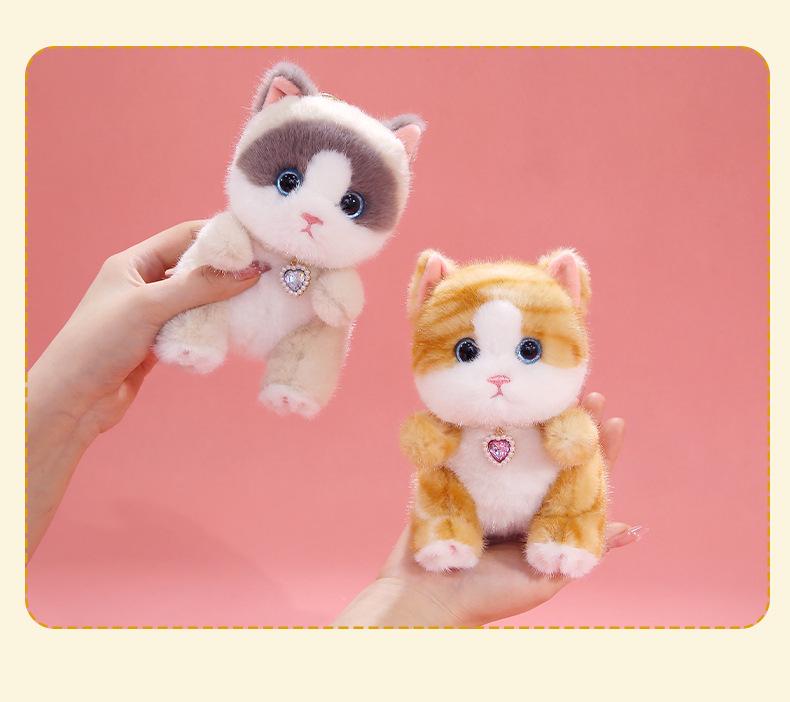 Calico Cat Plush Doll Keychain - Cute & Comforting Birthday Gift