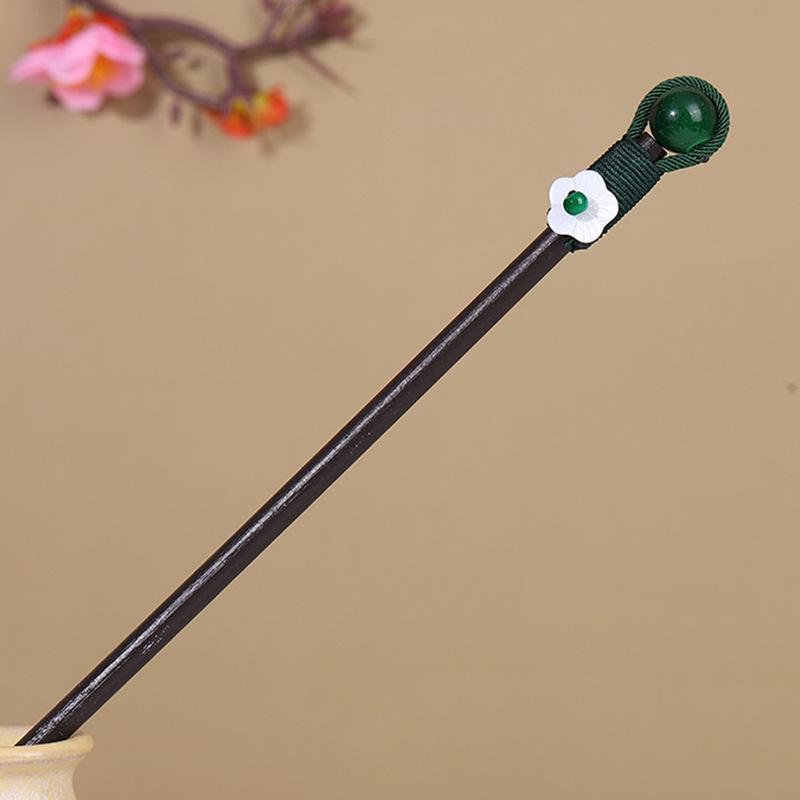 Vintage Tassel Wooden Hairpin for Women - Imitation Ebony Hanfu Accessory, Ancient Style Costume Hairpin
