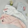 Cute Coral Fleece Puppy Hair Drying Hat - Quick Absorbent Towel Wrap for Girls with Long Hair
