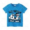 Kids Black SIX SEVEN 67 Building Block Graphic TShirt Soft Cotton Game Wear for Boys  Girlsdf0157