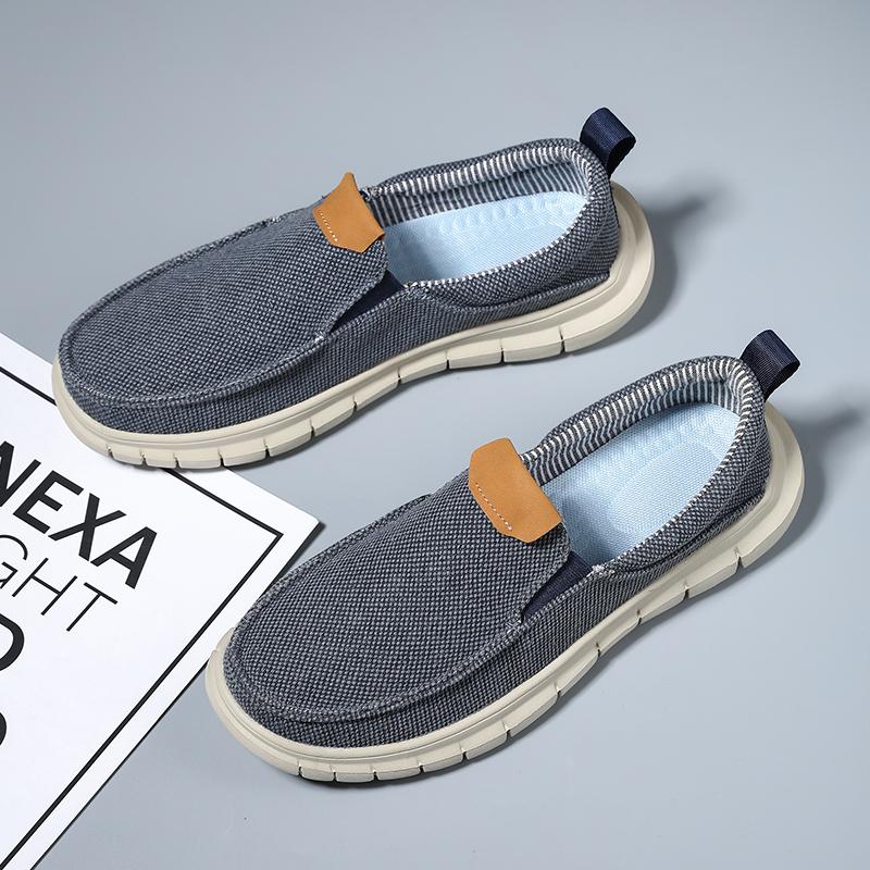 Moda Erkek Sürüş Ayakkabıları Yaz Kanvas Ayakkabılar Nefes Alabilir Rahat Dış Mekan Slip On Yürüyüş Spor Ayakkabıları Erkekler İçin Klasik Loaferlar