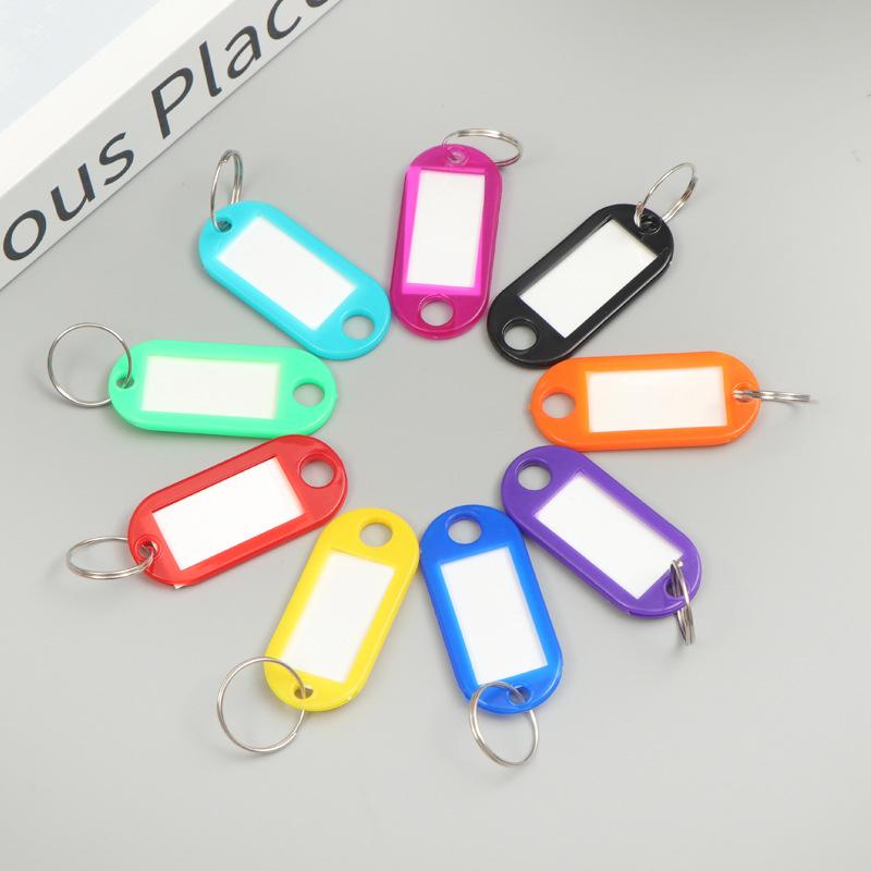 50 PCS Plastic Key Tags Split Ring ID Label Keychains for Organizing Locker Mailbox Apartment Office Home Keys