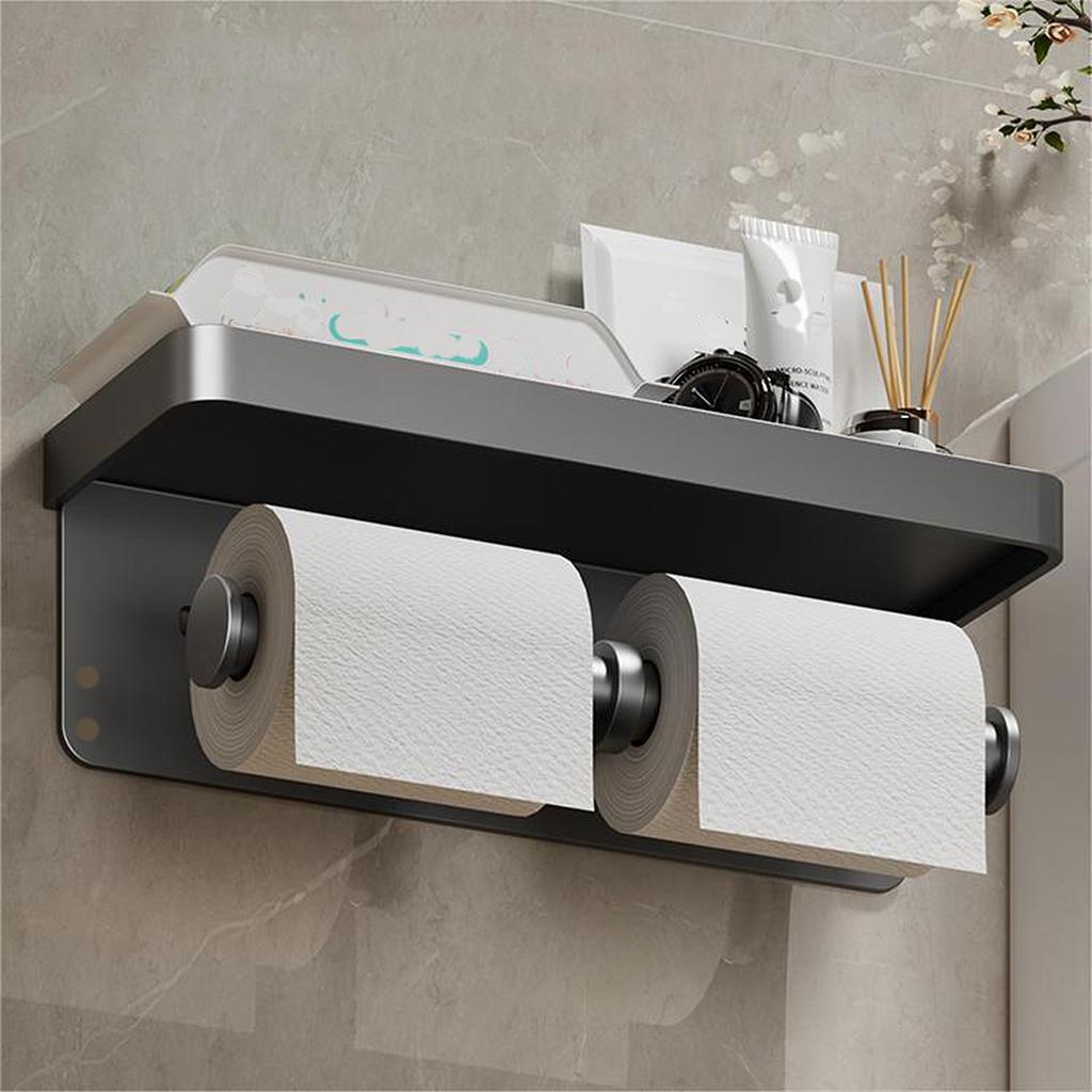 Toilet Paper Holder Aluminum Storage Rack Kitchen Towel Placement Of Seasoning Bottles Bathroom Wall Roll Of Paper Phone Storage