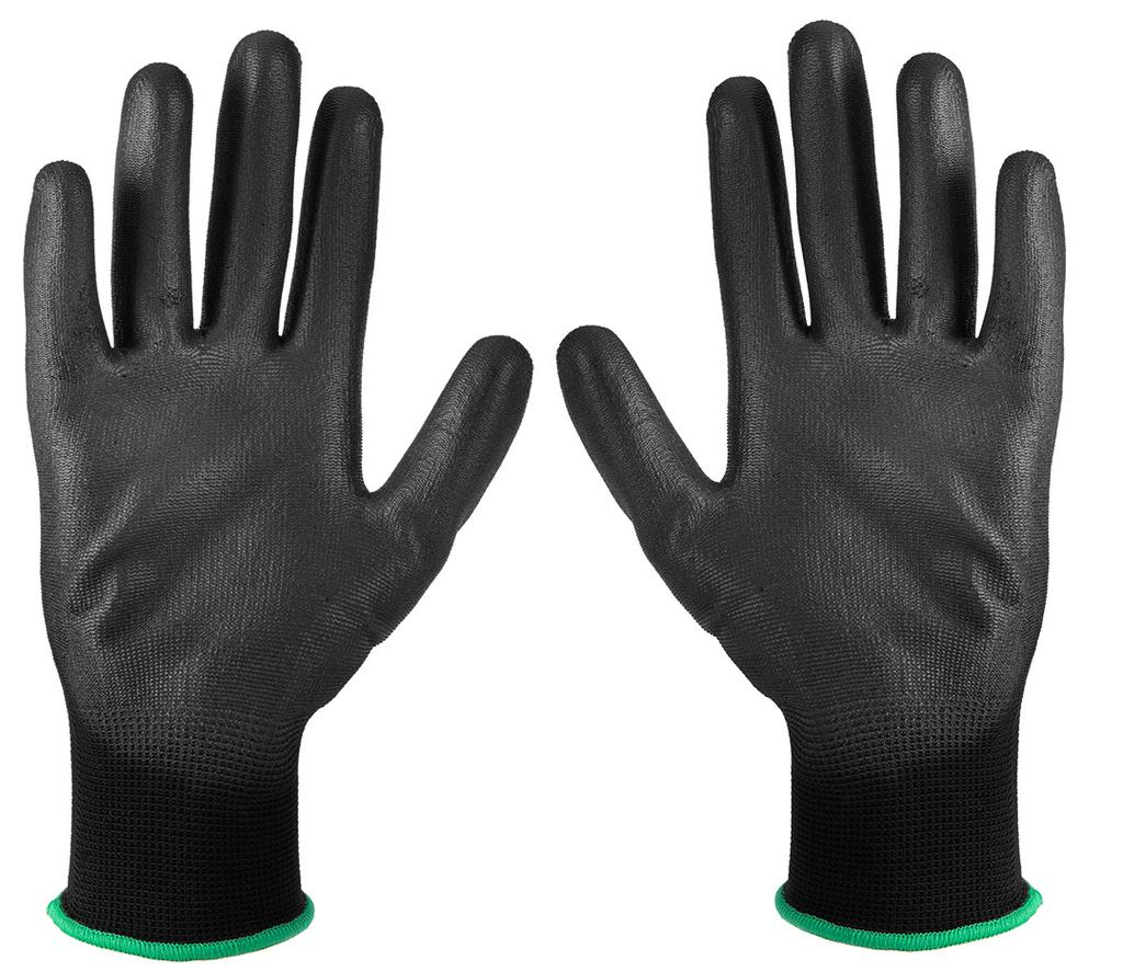 PU coated garden gloves, size 11"