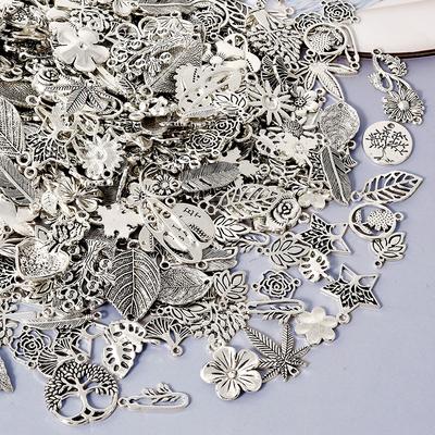 DIY Mix Charm Flower Tree Leaf Plant Charms For Jewelry Making Earrings Bracelets Necklace Bulk Handmade Pendant Materials Craft