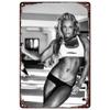 Vintage Fitness Metal Tin Signs  Workout Muscle Women Wall Posters Decoration for Garage Game Room Gym Cafe Living Room Club