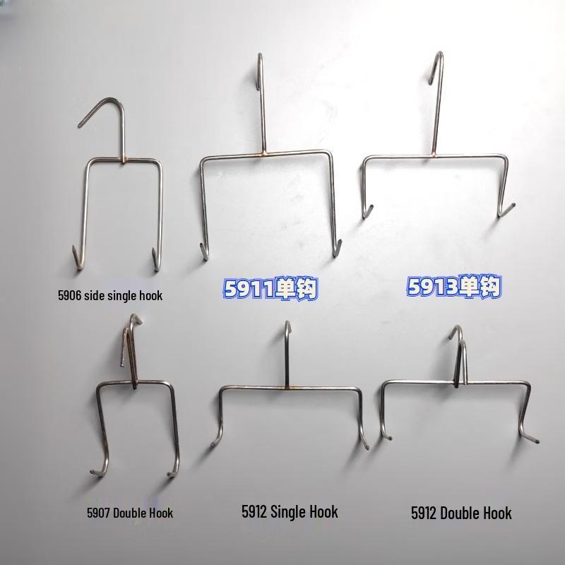 ZISIZ 304 Stainless Steel Double Roast Duck Hanging Hooks, 10-Pack