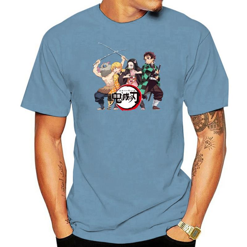 Family Bonds T-Shirts Unisex Cotton T Shirt Front Back Demon Slayer Kimetsu No Yaiba Anime Two Sides Short Sleeve Tee Plus Size